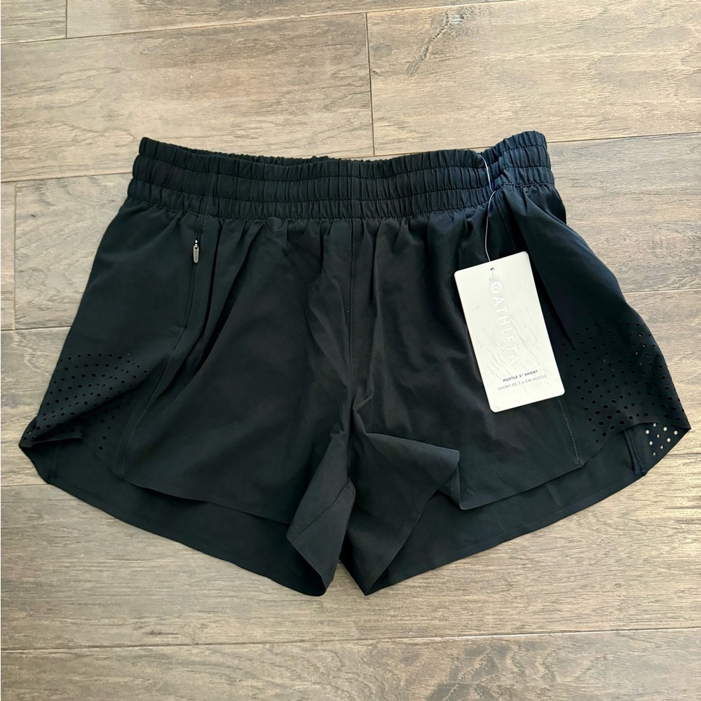 NWT Sz XS Athleta Hustle 3” Women's Athletic Shorts-Black